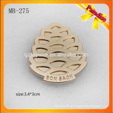 MB275 Straight Pins Gold Buchstaben benutzerdefinierte Metall Logo Etiketten für Handtaschen